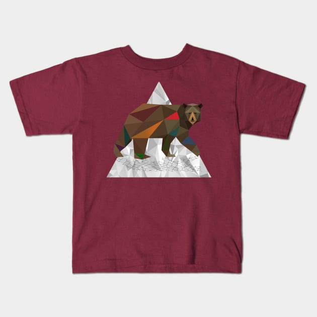 cool bear Kids T-Shirt by MARK ASHKENAZI